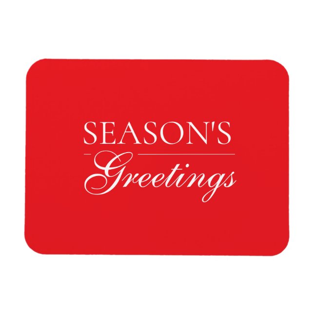 Imán Happy New Year Merry Christmas Holiday Season Card (Horizontal)