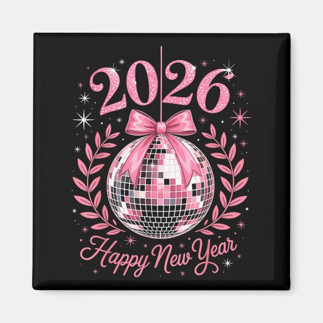 Imán Happy New Year Party 2026 Funny Balloon Family Mat (Frente)