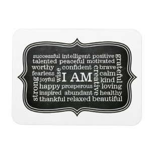 Imán Happy Positive Thoughts (Pensamientos positivos fe