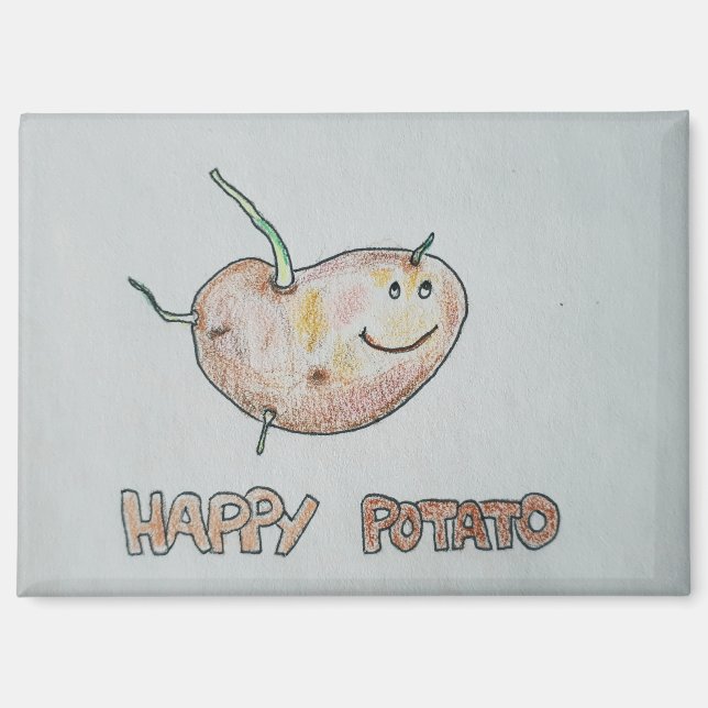 Imán Happy Potato Rectangle Magnet (Anverso)