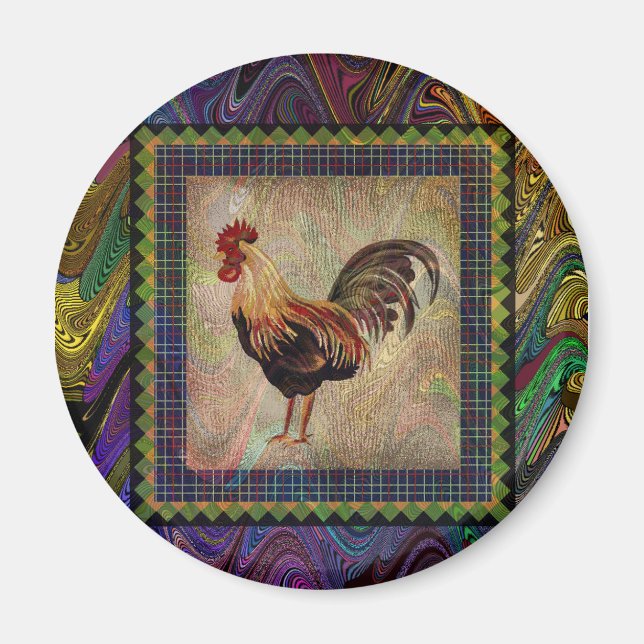Imán Happy Rooster (Frente)
