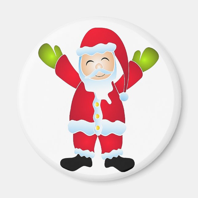 Imán Happy Santa Ornament Magnet (Frente)