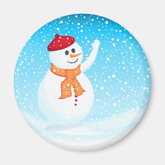 Imán Happy Snowman Magnet (Frente)