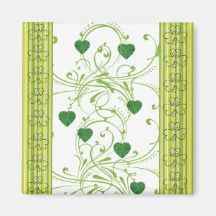 Imán Happy St. Patrick's Day Magnets Shamrock Floral