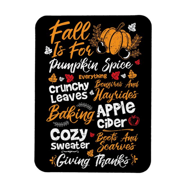Imán Happy Thanksgiving Fall Is For Pumpkin Spice (Vertical)