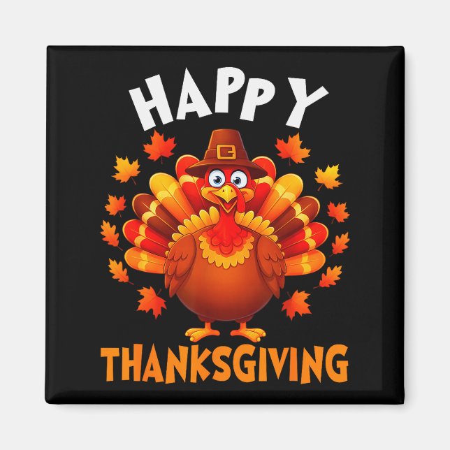 Imán Happy Thanksgiving Funny Turkey Family Dinner Than (Frente)