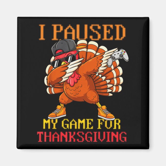 Imán Happy Thanksgiving Gaming Fall Turkey Gamer Boys K (Frente)