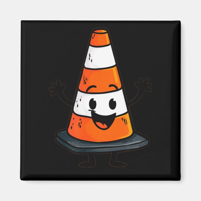 Imán Happy Traffic Cone Look For Man And Woman  (Frente)