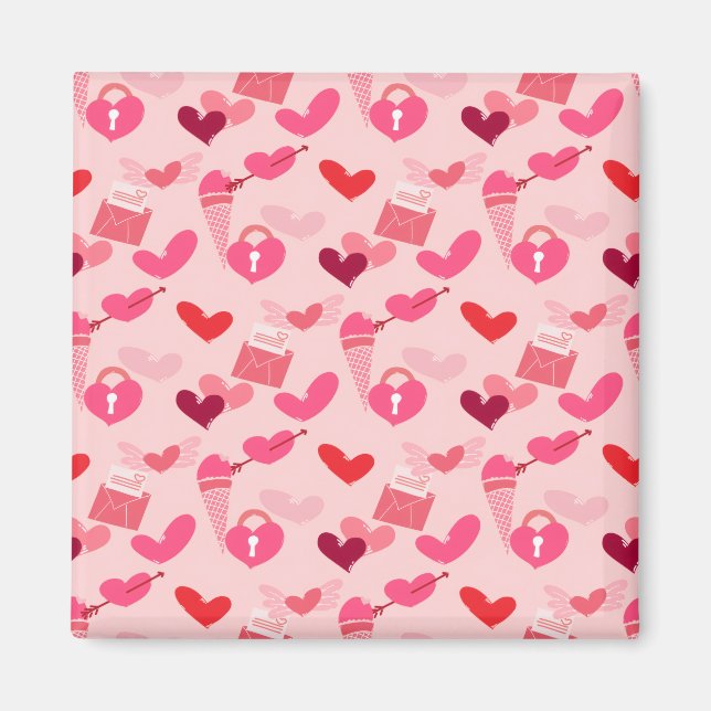 Imán Happy Valentine’s Day Heart Love Gift for Couples (Frente)
