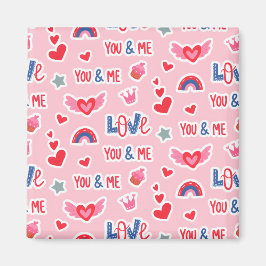 Imán Happy Valentine’s Day Red Heart Art Romantic Lover