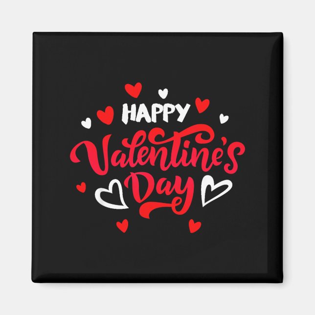 Imán Happy Valentine's Day Couples Date Valentine Love  (Frente)