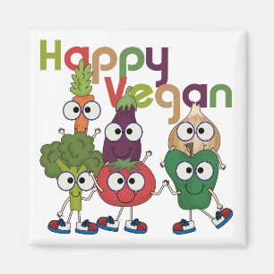 Imán Happy Vegan