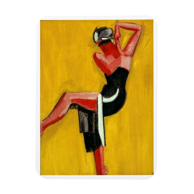 Imán Harald Giersing, bailarina de fondo amarillo, 1920 (Vertical)