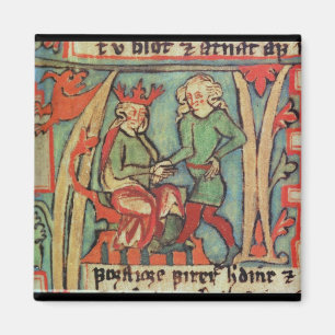 Imán Harald I Fairhair Guthrum de saludo 'Flateybok