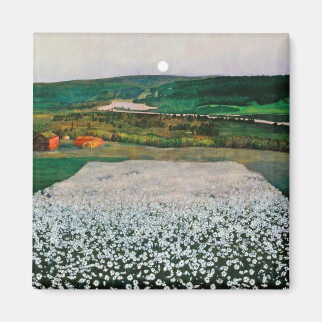 Imán Harald Sohlberg pradera de flores en el norte (Frente)