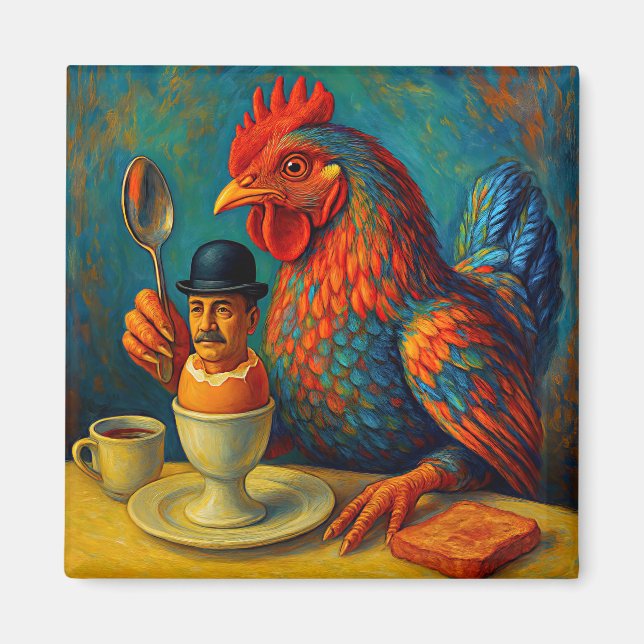 Imán Hard-Boiled Human - Fowl Play at Breakfast (Frente)