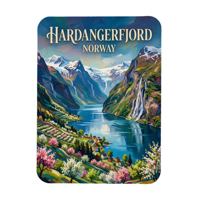 Imán Hardangerfjord Noruega (Vertical)