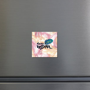 Imán "Hare Krishna" Peacock Feather Hindu