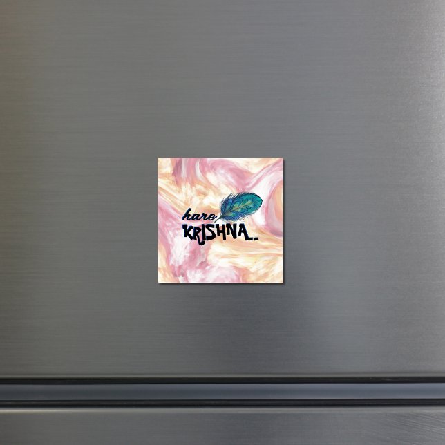 Imán "Hare Krishna" Peacock Feather Hindu (Subido por el creador)