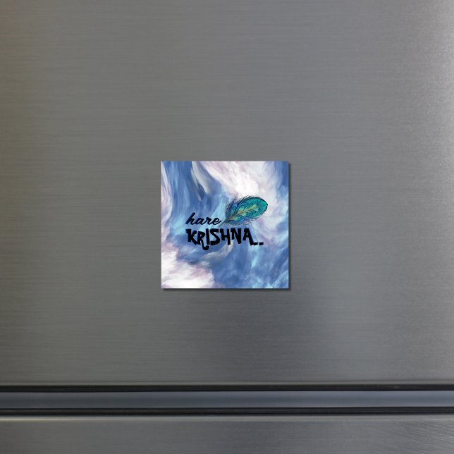 Imán "Hare Krishna" Peacock Feather Hindu (Subido por el creador)