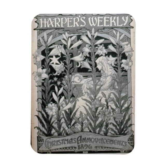 Imán "Harper's Weekly", Invitaciones de Navidades 1896  (Vertical)