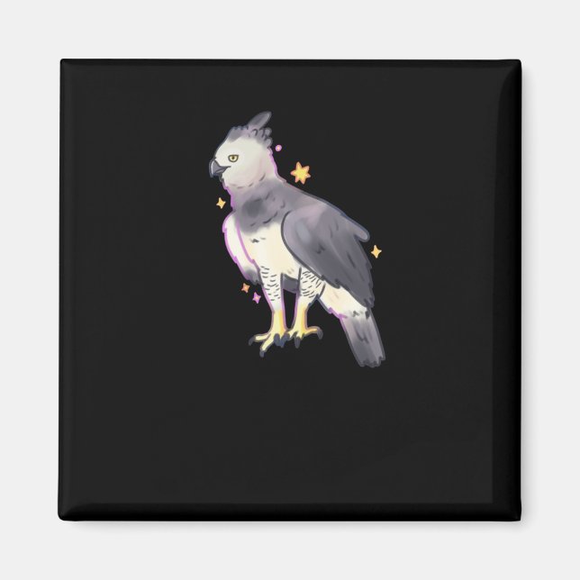 Imán Harpy Eagle Art Pegatina (Frente)