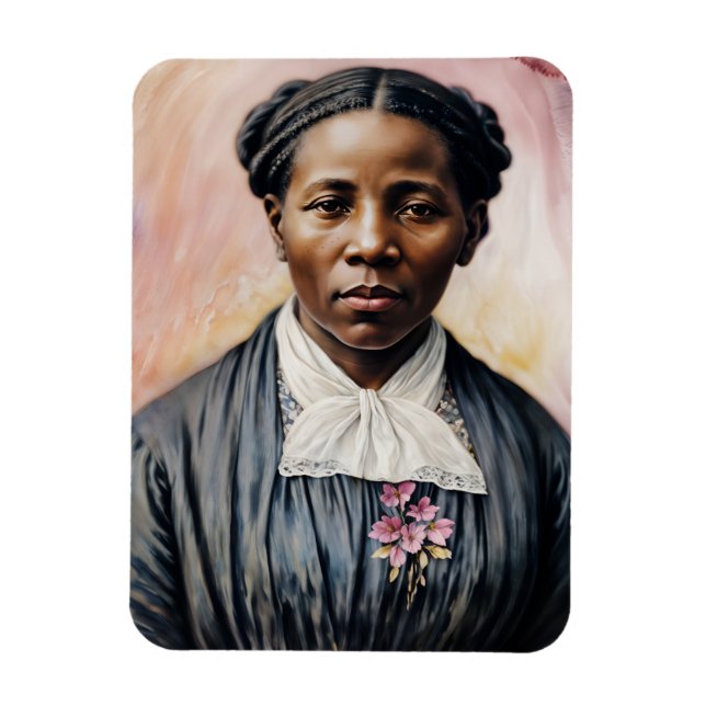 Imán Harriet Tubman Original Watercolor Art (Vertical)