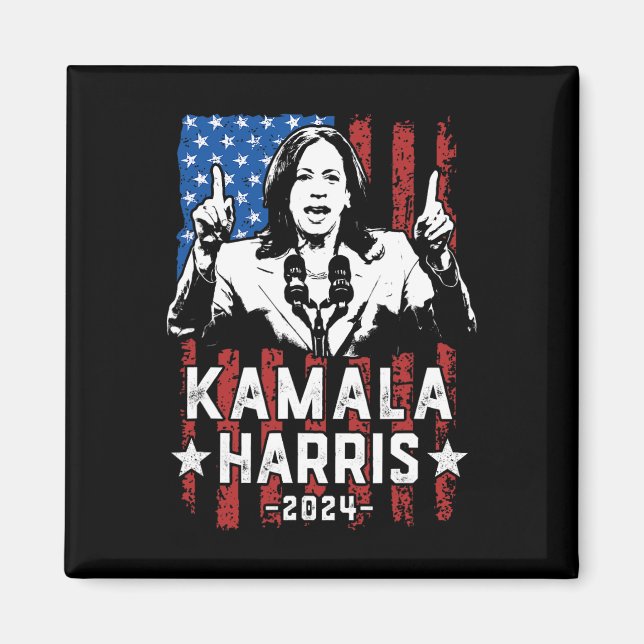 Imán Harris 2024 Flag Kamala Para Presidente Usa Flag H (Frente)