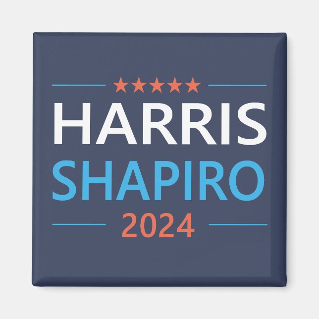 Imán Harris Shapiro 2024 Kamala Harris Democrat (Frente)