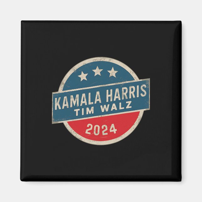 Imán Harris Tim Walz 2024 Para Campaña Electoral Presid (Frente)