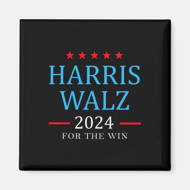 Imán Harris W 2024 Para La Campaña Win Kamala (Frente)