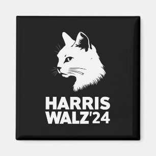 Imán Harris Waltz 2024 Elección Divertido Gato Kamala T