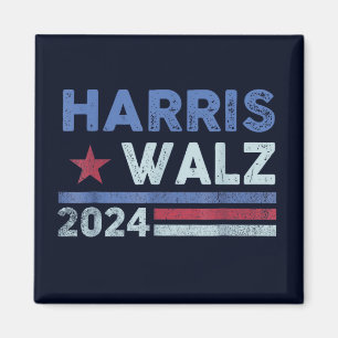 Imán Harris Waltz 2024 Elecciones Kamala Harris Navy Bl
