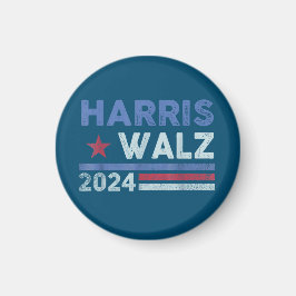 Imán Harris Waltz 2024 Elecciones Kamala Harris Navy Bl