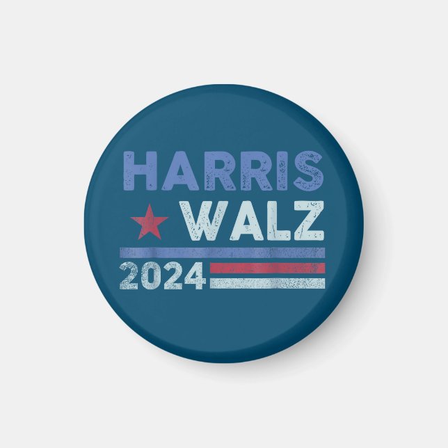 Imán Harris Waltz 2024 Elecciones Kamala Harris Navy Bl (Frente)