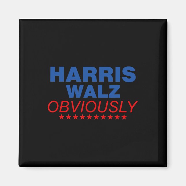 Imán Harris Waltz Obviamente 2024 Balz To The Walz (Frente)