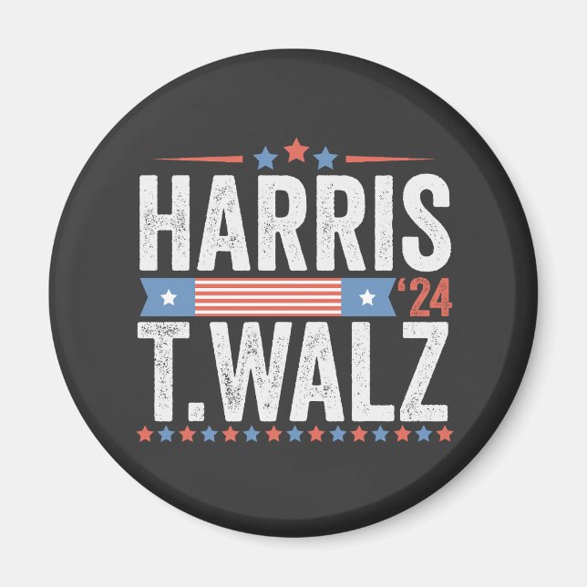 Imán Harris Walz 2024 Elecciones Kamala Tim Waltz (Frente)