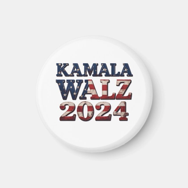 Imán Harris Walz 2024 Elecciones Kamala Tim Waltz (Frente)