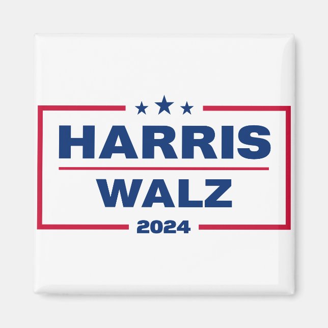 Imán Harris Walz 2024 Kamala Harris Tim Walz Elección (Frente)