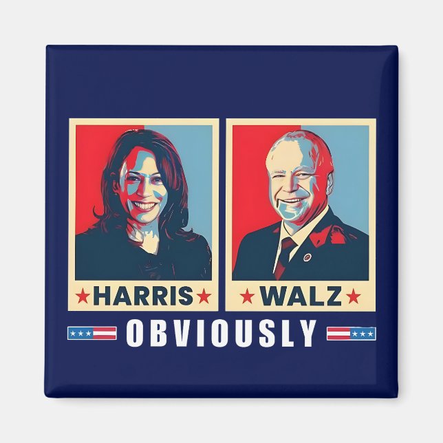 Imán Harris Walz 2024 Obviamente (Frente)