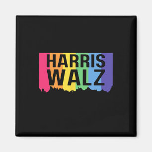 Imán Harris Walz 2024 Orgullo Gay Lgbtq Rainbow Kamala 