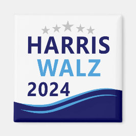 Imán Harris Walz 2024 para President Blue Wave
