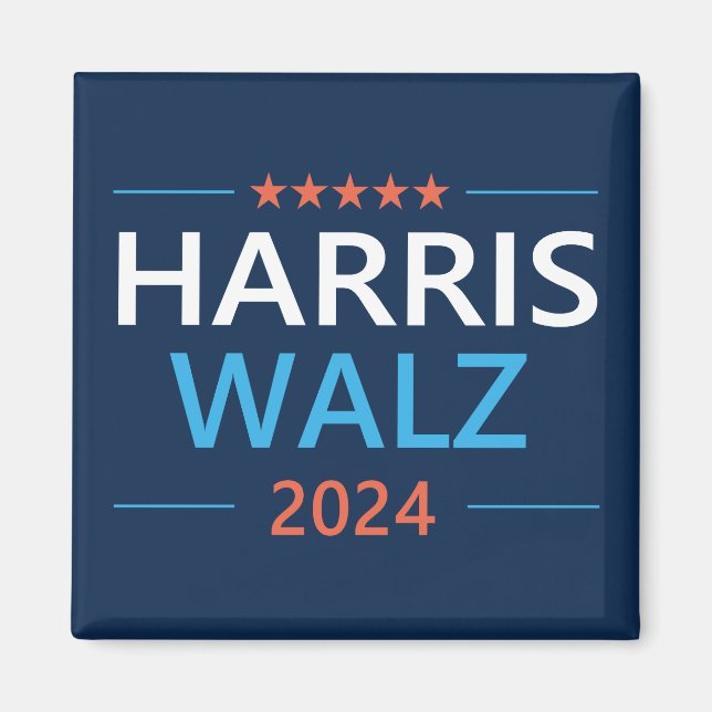 Imán Harris Walz 2024 Presidente (Frente)