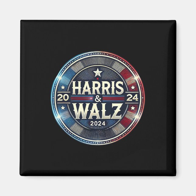 Imán Harris Walz 2024 Presidente de las elecciones pres (Frente)