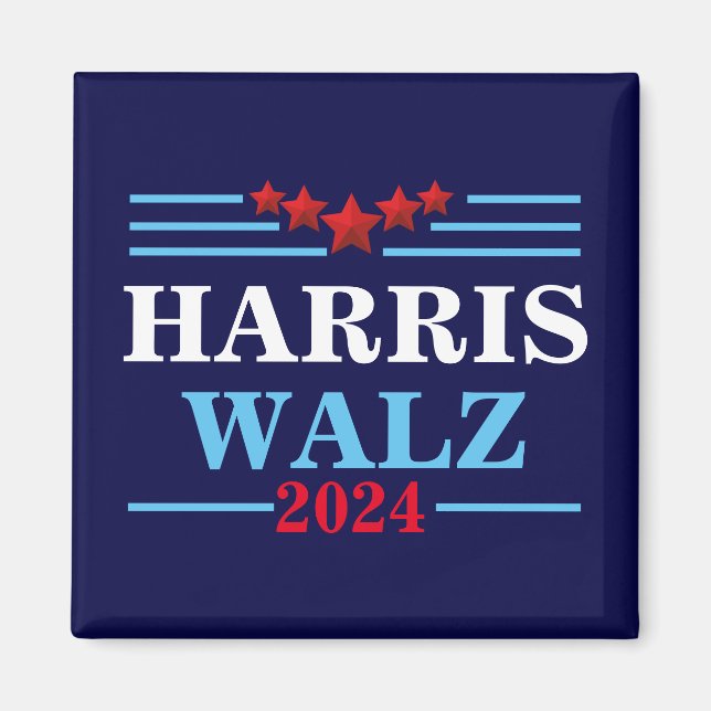 Imán Harris Walz 2024 Presidente - Tim Walz (Frente)