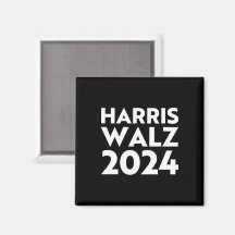 Harris Walz 2024 tipografía moderna blanco y negro