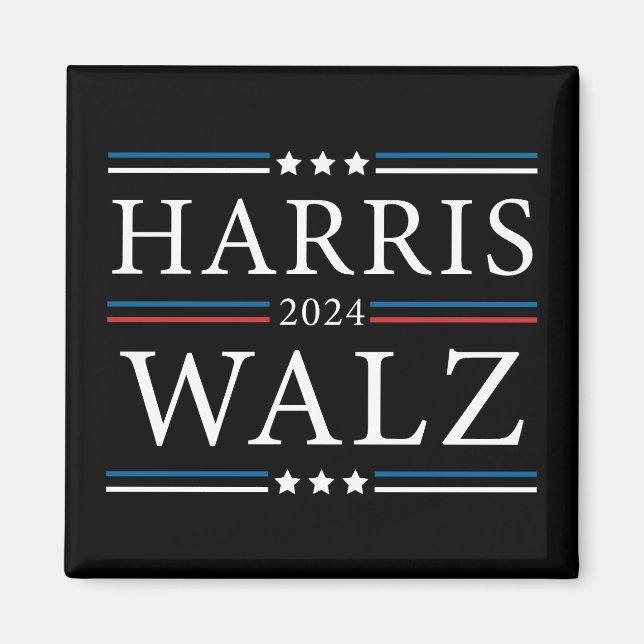 Imán Harris Walz elecciones de 2024 (Frente)