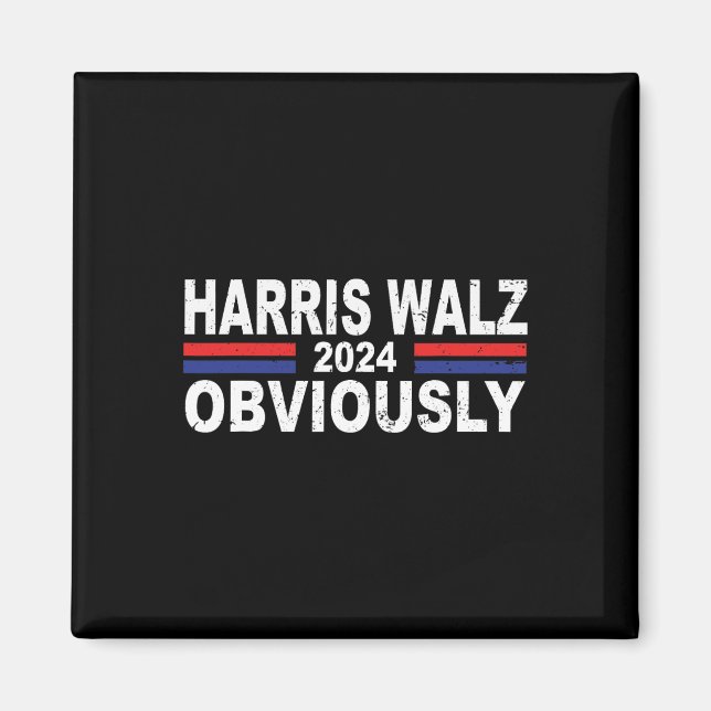 Imán Harris Walz Obviamente 2024 Kamala Harris Waltz 20 (Frente)