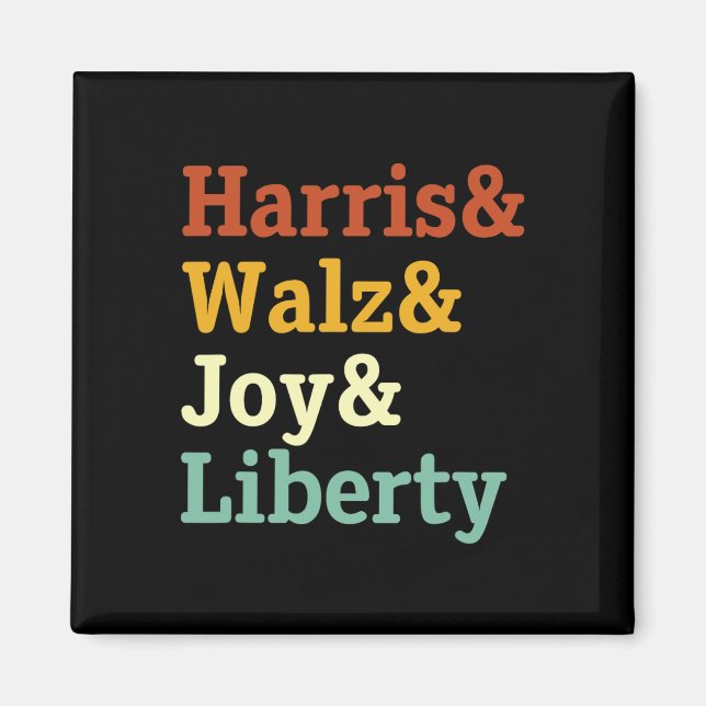 Imán Harris Wheimer Joy Liberty - Harris Waltz 2024 Ret (Frente)