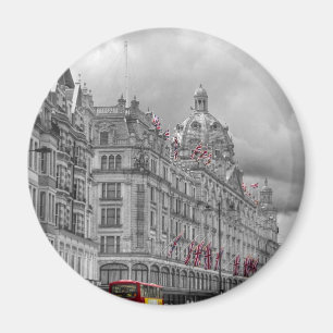 Imán Harrods del hdr del bw de Knightsbridge